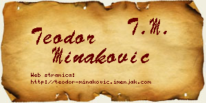 Teodor Minaković vizit kartica